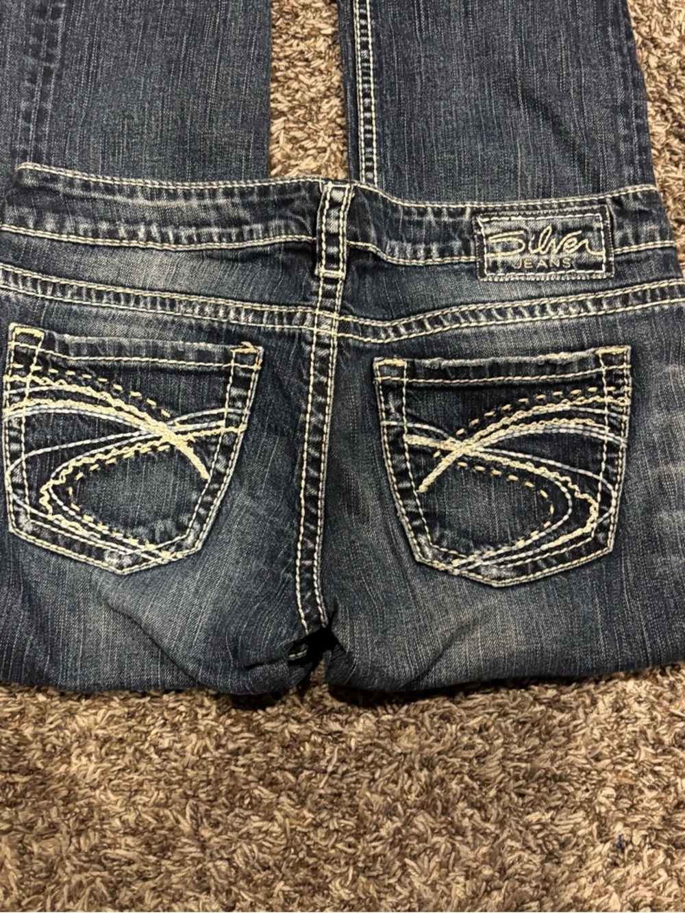 Silver Jeans Dark Blue Santorini Cropped Jeans